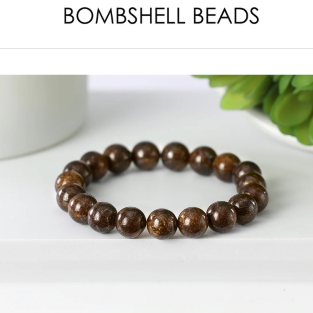 Bombshell Beads Bronzite Bracelets 10mm - image 1